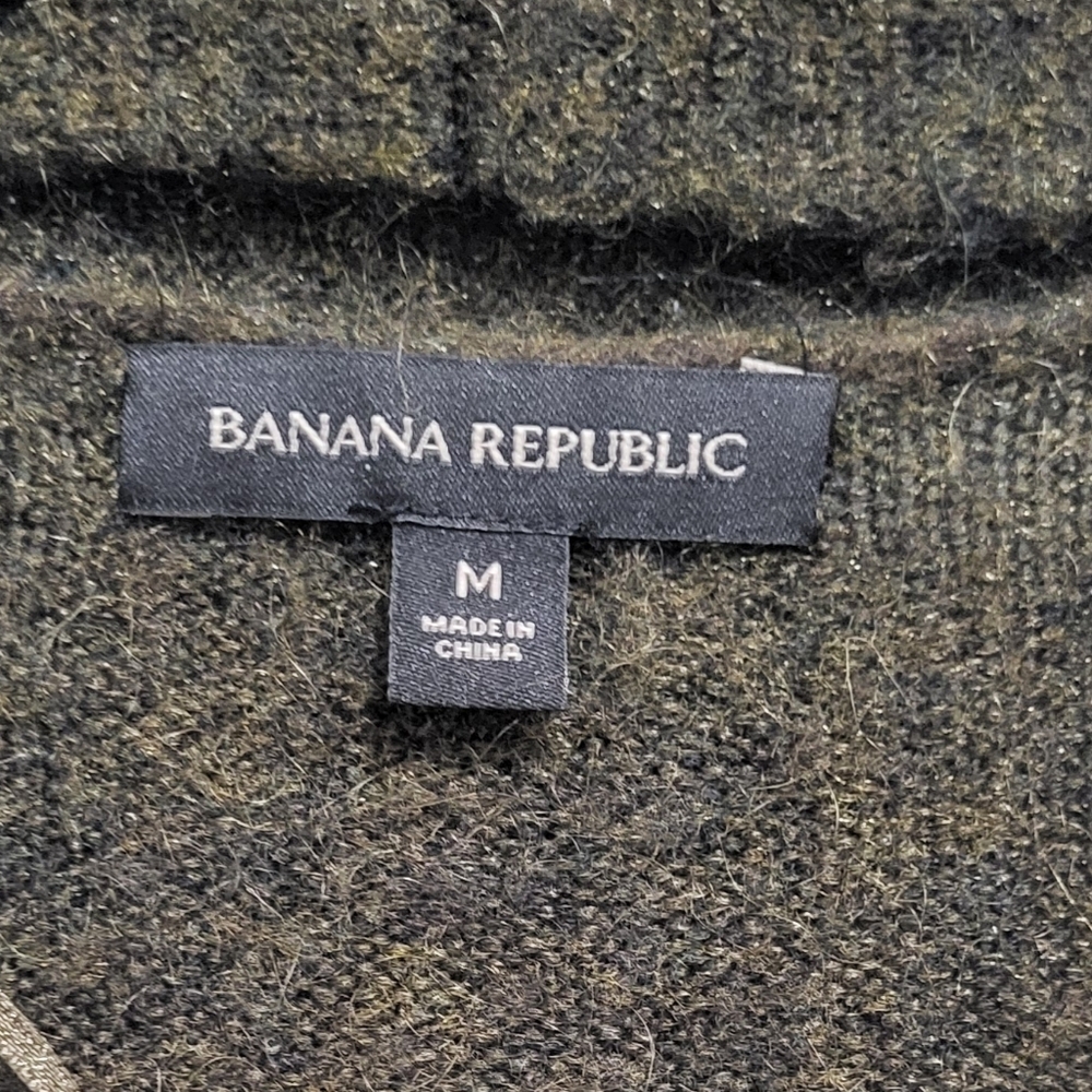 Banana Republic Green Cardigan Sweater (Duster Length) Open Front Knit - Picture 2 of 6